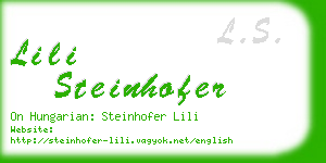 lili steinhofer business card